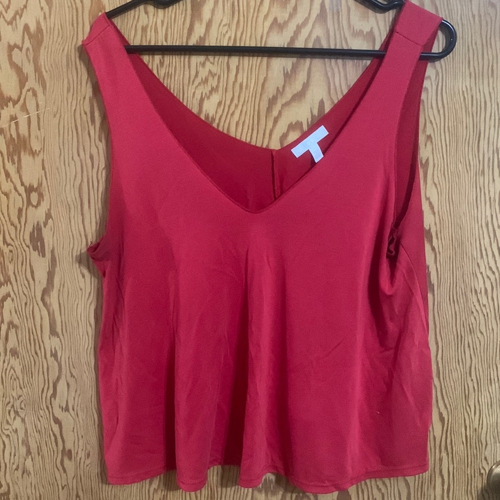 Red Flowy Crop Top